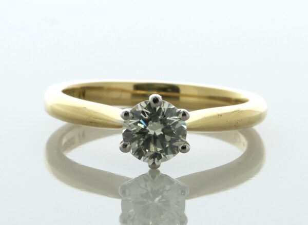 18ct Yellow Gold Single Stone Diamond Ring 0.50