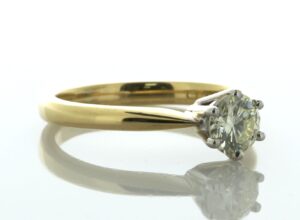 18ct Yellow Gold Single Stone Diamond Ring 0.50