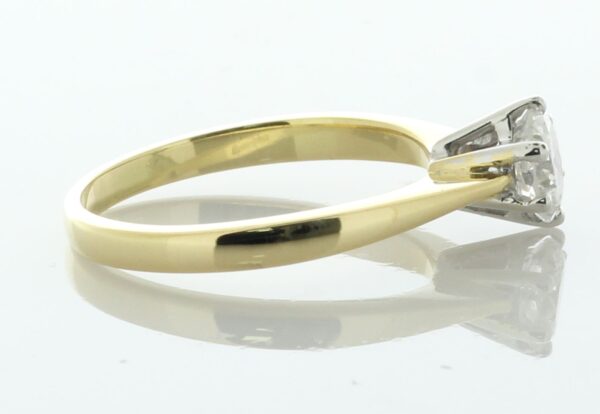 18ct Yellow Gold Single Stone Six Claw Set Diamond Ring 0.79 - Image 3