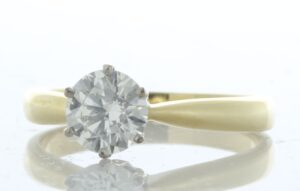 18ct Yellow Gold Single Stone LAB GROWN Diamond Ring 1.01