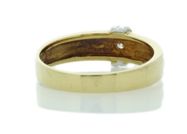 18ct Yellow Gold Single Stone Fancy Rub Over Set Diamond Ring 0.21 - Image 3