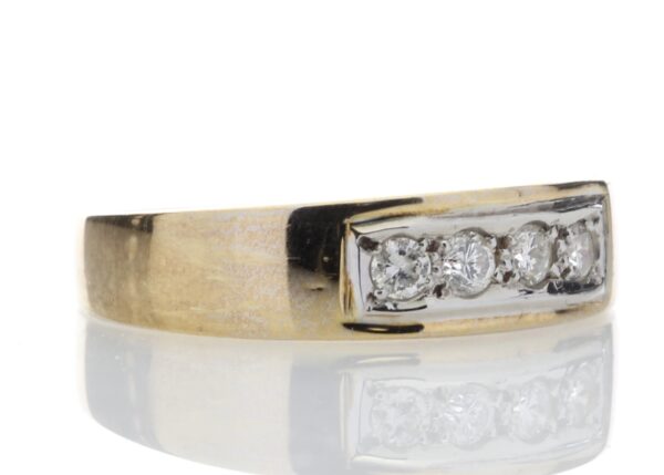 18ct Channel Set Semi Eternity Diamond Ring 0.16 Carats - Image 4