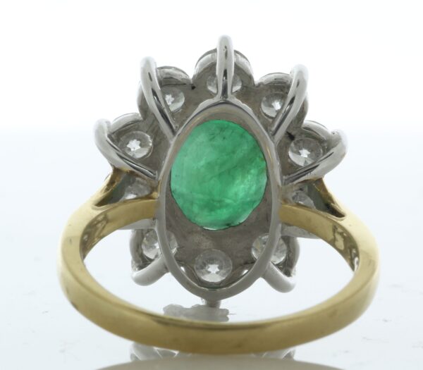 18ct Yellow Gold Diamond And Oval Emerald Ring (E4.00) 2.00 - Image 3