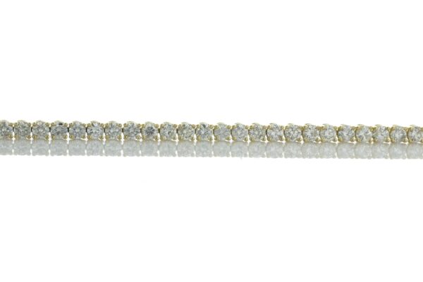 18ct Yellow Gold Tennis Diamond Bracelet 6.90 Carats - Image 2