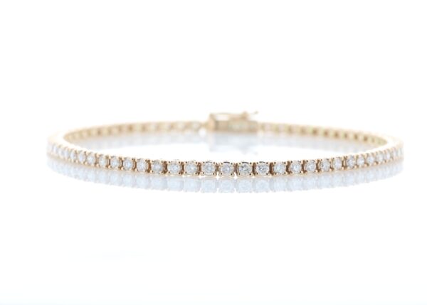 18ct Rose Gold Tennis Diamond Bracelet 2.00 Carats