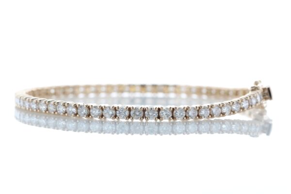 18ct Rose Gold Tennis Diamond Bracelet 4.33 Carats - Image 2