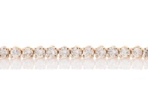 18ct Rose Gold Tennis Diamond Bracelet 5.43 Carats