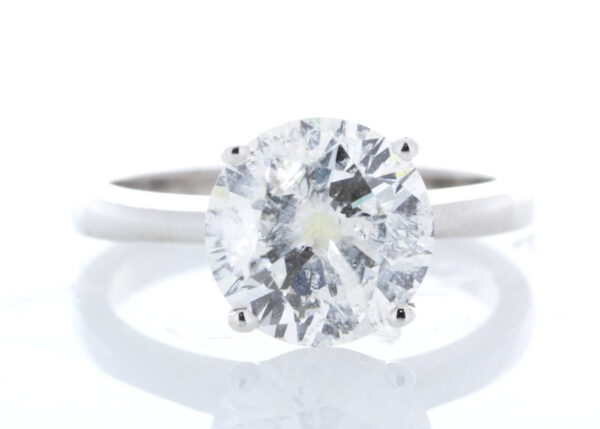 18ct White Gold Single Stone Prong Set Diamond Ring 3.00 Carats - Image 3