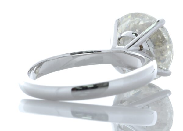 18ct White Gold Single Stone Prong Set Diamond Ring 5.07 Carats - Image 3