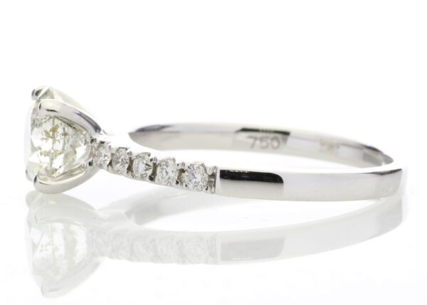 18ct White Gold Single Stone With Stone Set Shoulders Diamond Ring (1.25) 1.45 Carats - Image 3