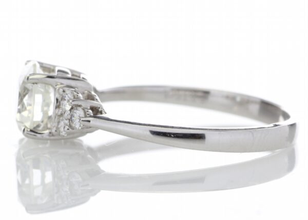 18ct White Gold Single Stone With Heart Shaped Set Shoulders Diamond Ring (1.13) 1.29 Carats - Image 3