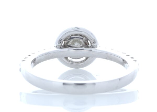 18ct White Gold Single Stone With Halo Setting Ring (0.60) 0.90 Carats - Image 3