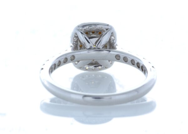 18ct White Gold Single Stone With Halo Setting Ring (0.30) 0.70 - Image 3