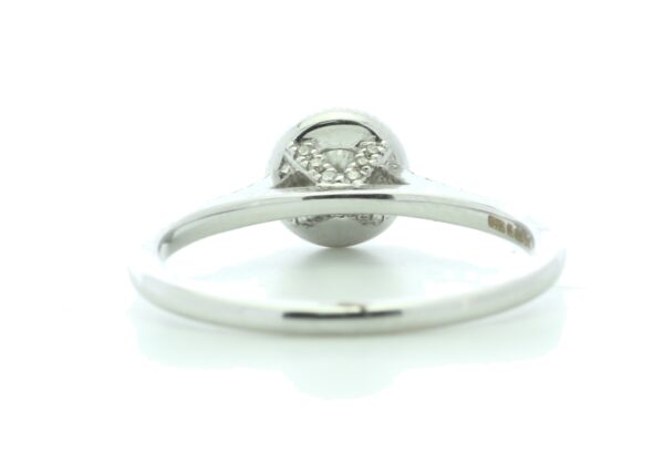 18ct White Gold Halo Set Diamond Ring 0.38 Carats - Image 3