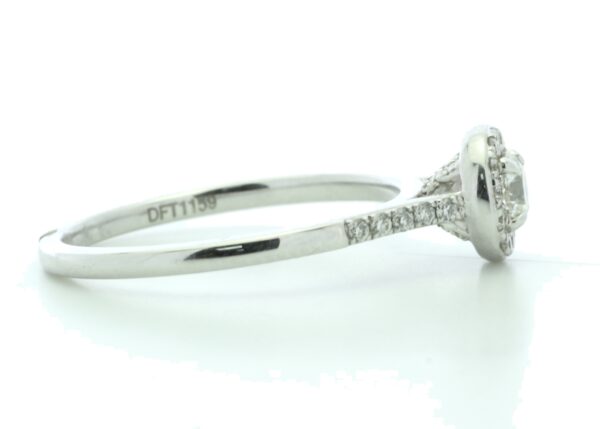 18ct White Gold Halo Set Diamond Ring 0.38 Carats - Image 4