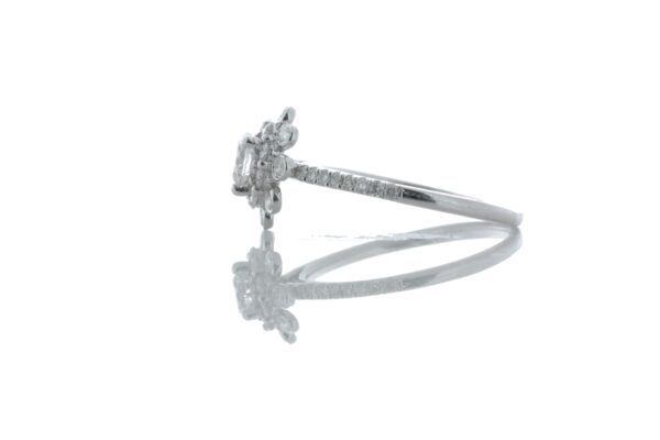 18ct White Gold Flower Halo Diamond Ring 0.76 Carats - Image 2