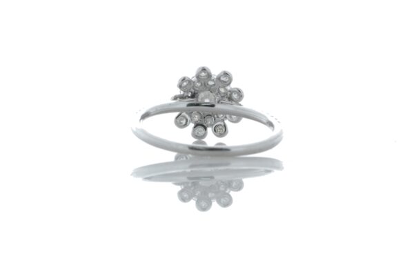 18ct White Gold Flower Halo Diamond Ring 0.76 Carats - Image 3