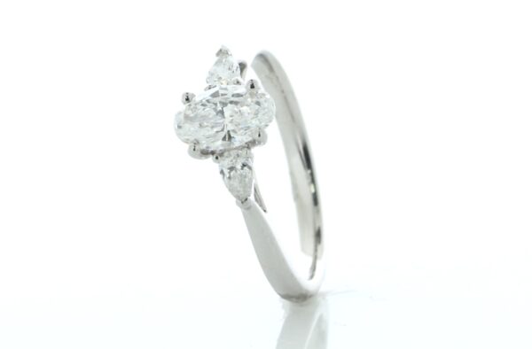 18ct White Gold Three Stone Oval Cut Diamond Ring (0.70) 1.00 Carats - Image 6