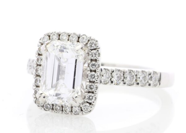 18ct White Gold Single Stone Emerald Cut Diamond Ring (1.71) 2.03 Carats - Image 2