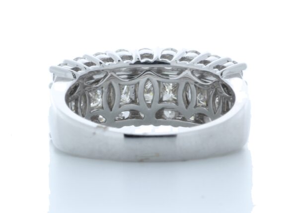 18ct White Gold Claw Set Semi Eternity Diamond Ring 2.43 Carats - Image 3