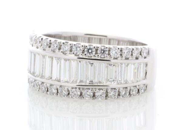 18ct White Gold Channel Set Semi Eternity Diamond Ring 2.12 Carats - Image 2