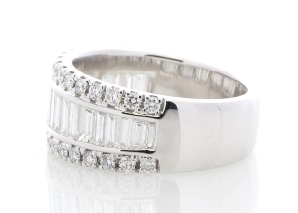 18ct White Gold Channel Set Semi Eternity Diamond Ring 2.12 Carats - Image 3