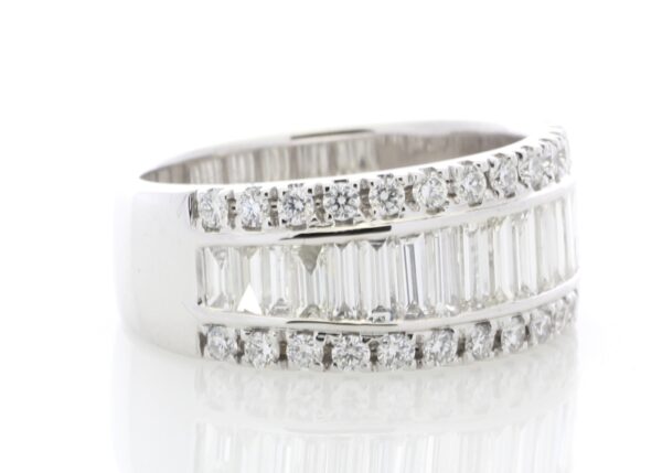 18ct White Gold Channel Set Semi Eternity Diamond Ring 2.12 Carats - Image 4