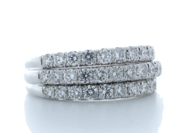 18ct White Gold Channel Set Semi Eternity Diamond Ring 1.61 Carats - Image 4