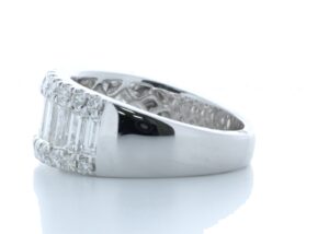 18ct White Gold Channel Set Semi Eternity Diamond Ring 2.34 Carats