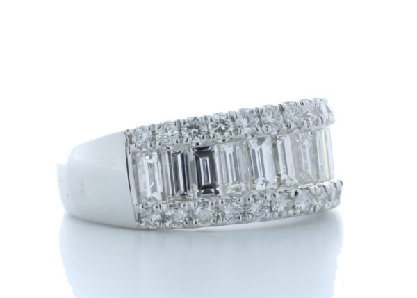 18ct White Gold Channel Set Semi Eternity Diamond Ring 2.34 Carats - Image 4