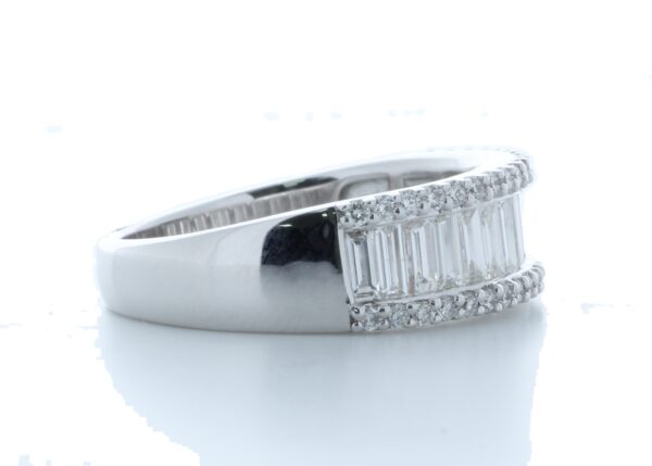 18ct White Gold Channel Set Semi Eternity Diamond Ring 1.07 Carats - Image 4