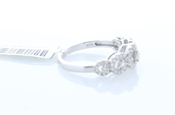 18ct White Gold Half Eternity Diamond Ring 0.57 Carats - Image 4