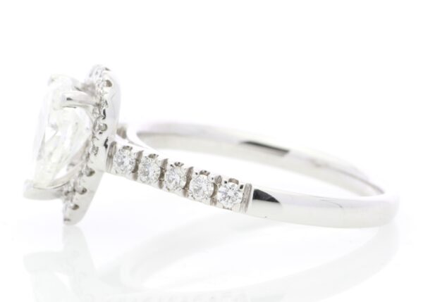 18ct White Gold Pear Cluster Claw Set Diamond Ring 1.31 Carats - Image 3