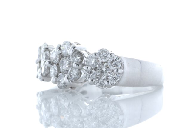 18ct White Gold  Flower Cluster Diamond Ring 1.50 Carats - Image 2