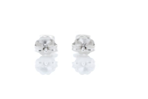 18ct White Gold Single Stone Bar Set Diamond Earring 0.25 - Image 3