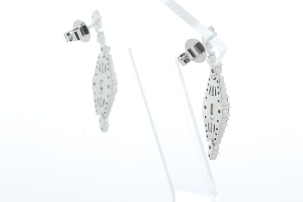 18ct White Gold Diamond Drop Earring 1.75 - Image 3