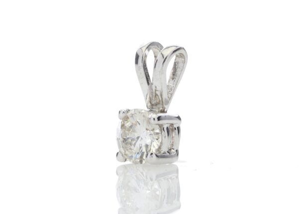 18ct White Gold Single Stone Rex Set Diamond Pendant 1.05 Carats - Image 2