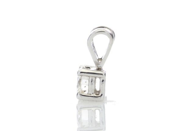 18ct White Gold Single Stone Rex Set Diamond Pendant 1.05 Carats - Image 3