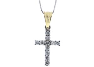 18ct White Gold Diamond Cross 0.50 Carats