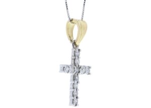 18ct White Gold Diamond Cross 0.50 Carats