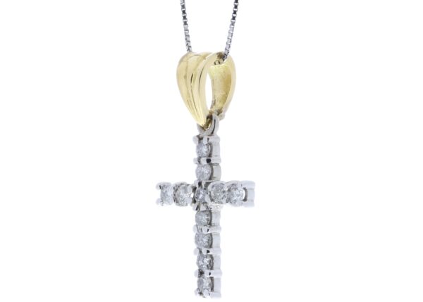 18ct White Gold Diamond Cross 0.50 Carats - Image 4