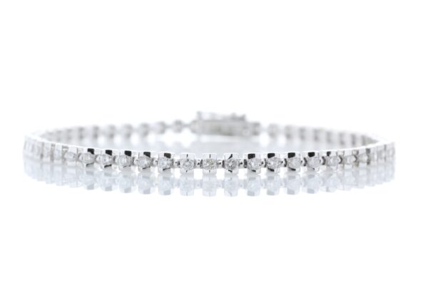 18ct White Gold Tennis Diamond Bracelet 1.82 Carats