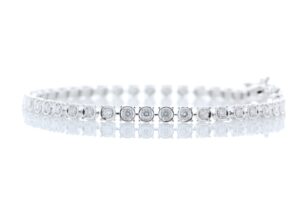 18ct White Gold Tennis Diamond Bracelet 1.48 Carats