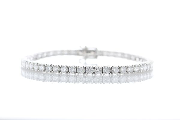 18ct White Gold Tennis Diamond Bracelet 6.00 Carats