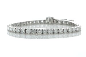 18ct White Gold Tennis Diamond Bracelet 9.23 Carats