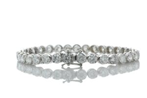 18ct White Gold Tennis Diamond Bracelet 13.27 Carats