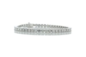 18ct White Gold Tennis Diamond Bracelet 10.00