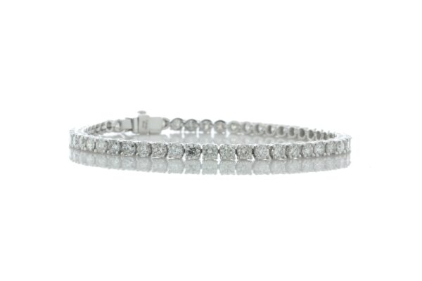 18ct White Gold Tennis Diamond Bracelet 10.00