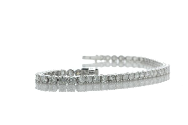 18ct White Gold Tennis Diamond Bracelet 10.00 - Image 4