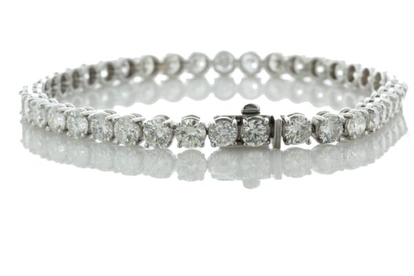 18ct White Gold Tennis Diamond Bracelet 12.68 Carats - Image 3